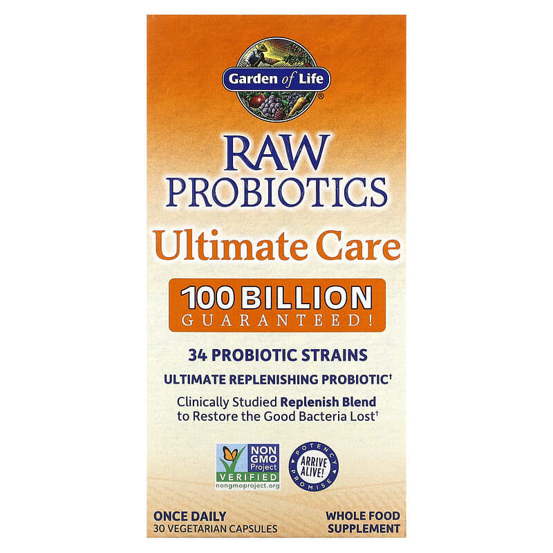Garden of Life RAW Probiotics Ultimate Care 30 Vegetarian Capsules 658010116640