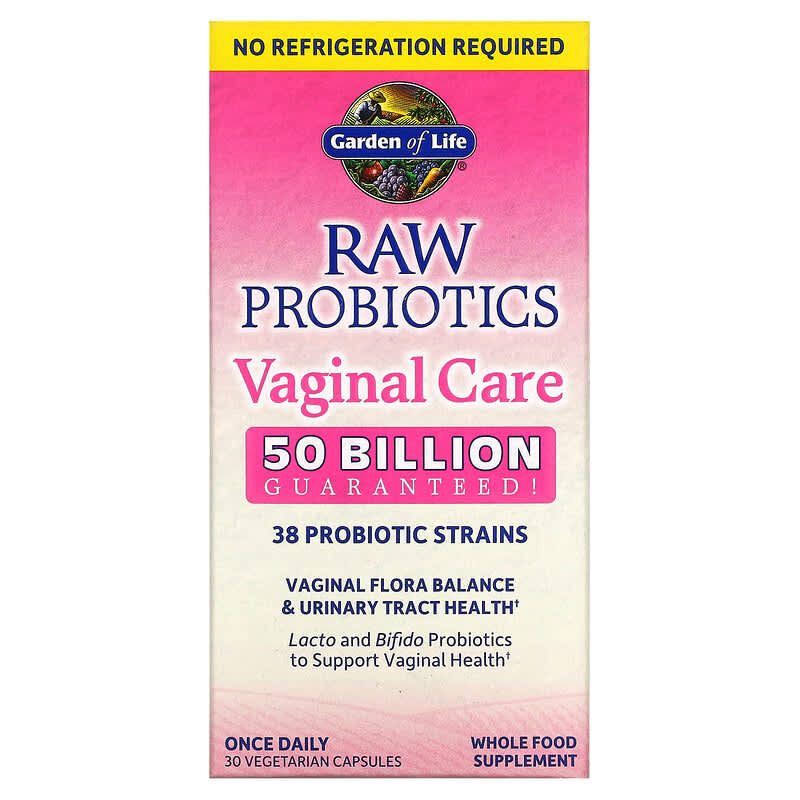Garden of Life RAW Probiotics Vaginal Care 30 Vegetarian Capsules 658010123341