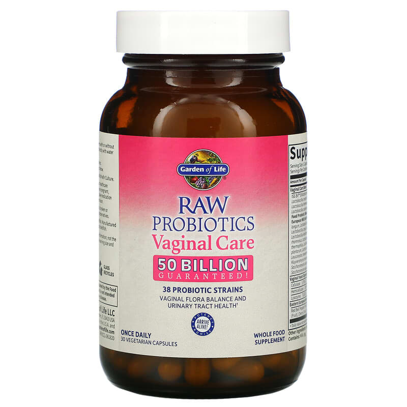 Garden of Life, RAW Probiotics, Vaginal Care, 50 Billion, 30 Vegetarian Capsules 658010116633