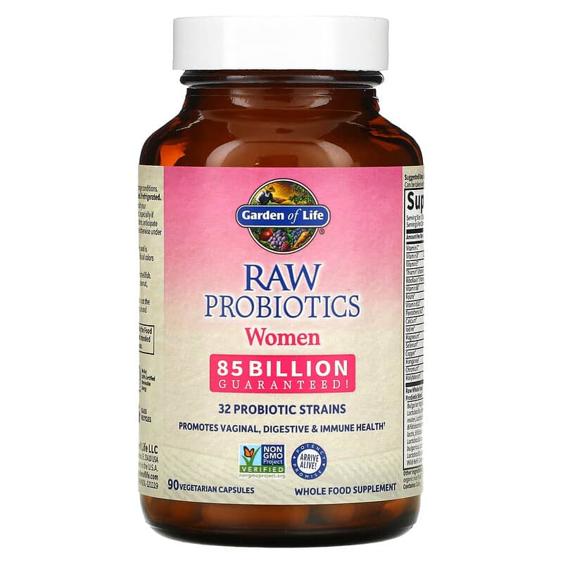 Garden of Life, RAW Probiotics, Women, 85 Billion CFU, 90 Vegetarian Capsules 658010115674