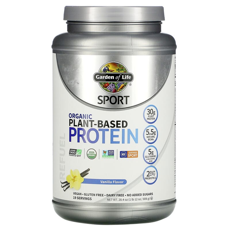 Garden of Life Sport Organic Plant-Based Protein Vanilla 1 lb 12 oz (806 g) 658010119436