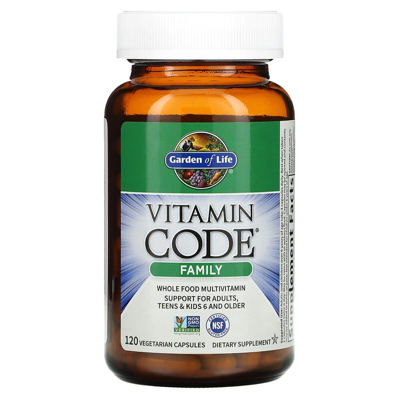 Garden of Life, Vitamin Code, Family, Whole Food Multivitamin, 120 Vegetarian Capsules 658010113700