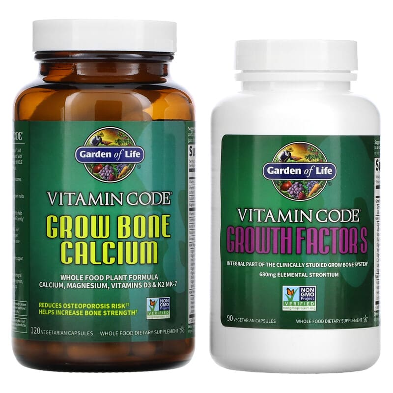Garden of Life, Vitamin Code, Grow Bone System, 2 Part Program 658010114011