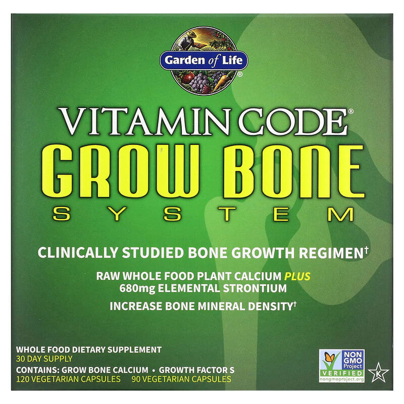 Garden of Life Vitamin Code Grow Bone System 2 Part Program 658010114011