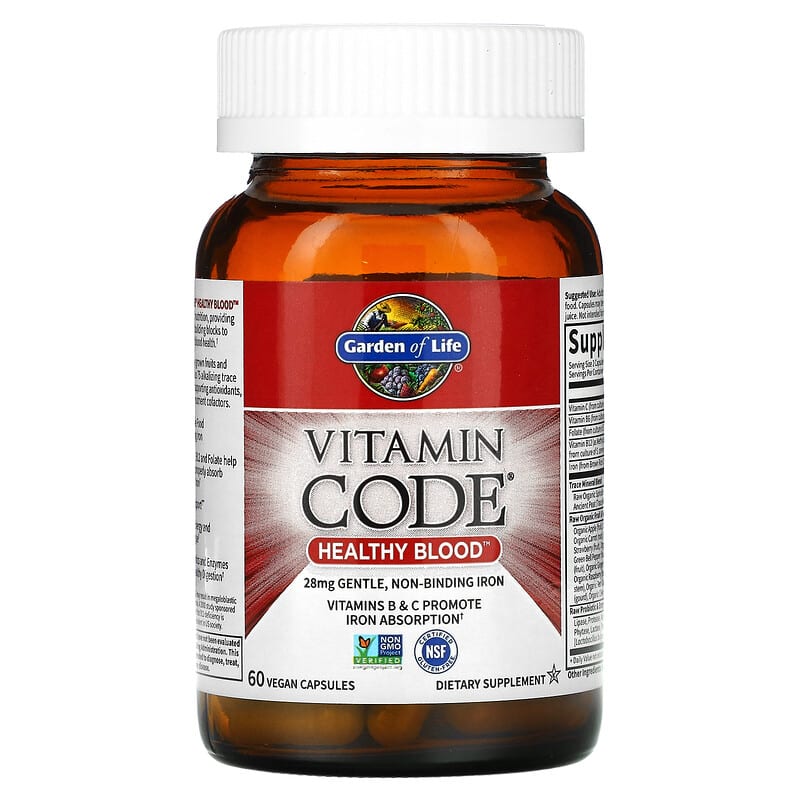 Garden of Life, Vitamin Code, Healthy Blood, 60 Vegan Capsules 658010116541