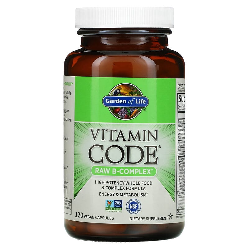 Garden of Life, Vitamin Code, RAW B-Complex, 120 Vegan Capsules 658010116503