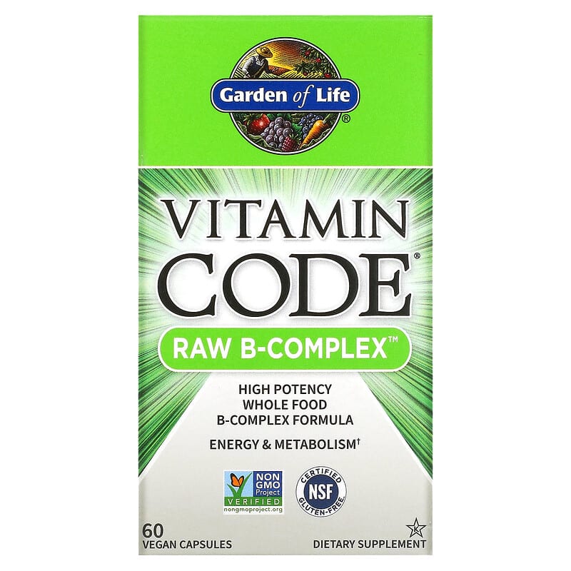 Garden of Life Vitamin Code RAW B-Complex 60 Vegan Capsules 658010113809