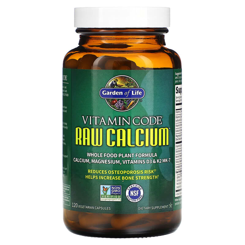 Garden of Life, Vitamin Code, RAW Calcium, 120 Vegetarian Capsules 658010113908