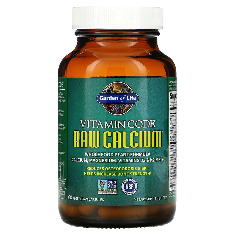 Garden of Life, Vitamin Code, RAW Calcium, 60 Vegetarian Capsules 658010113915