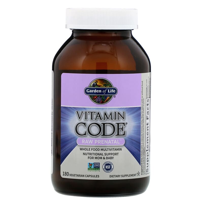 Garden of Life, Vitamin Code, RAW Prenatal, 180 Vegetarian Capsules 658010115902