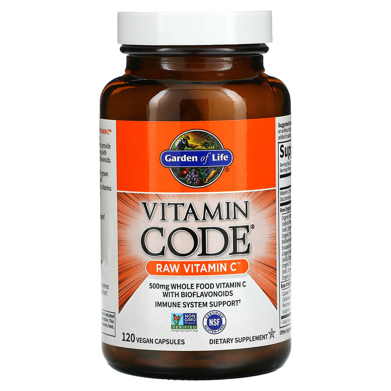 Garden of Life, Vitamin Code, RAW Vitamin C, 120 Vegan Capsules 658010116558