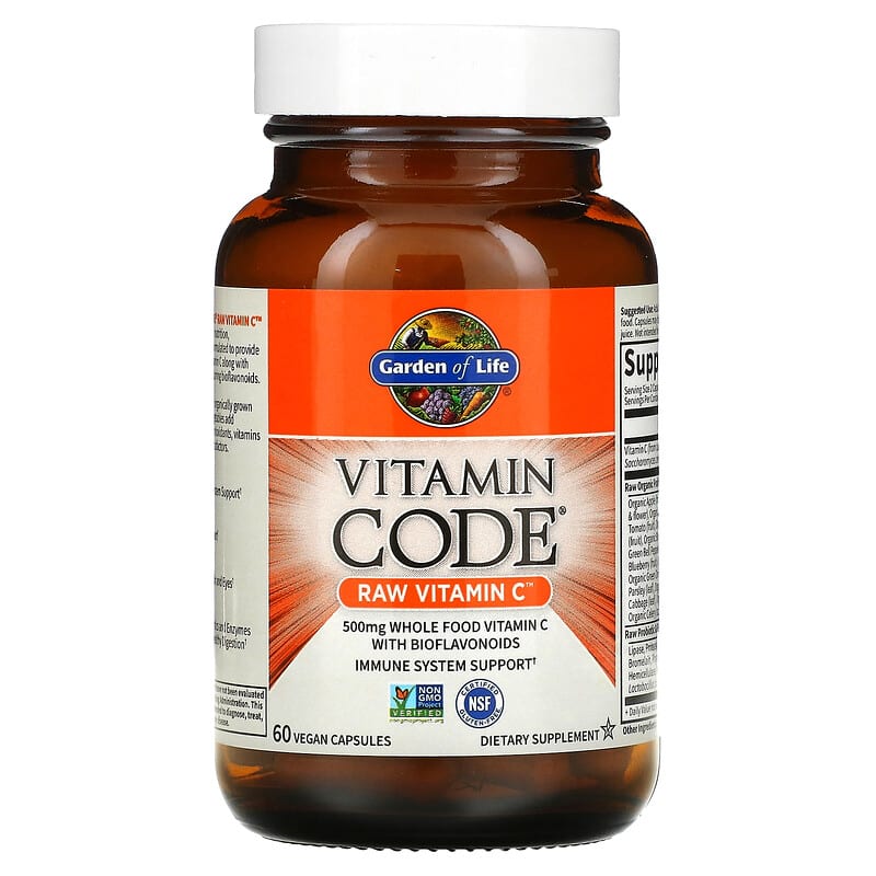 Garden of Life, Vitamin Code, RAW Vitamin C, 60 Vegan Capsules 658010113816