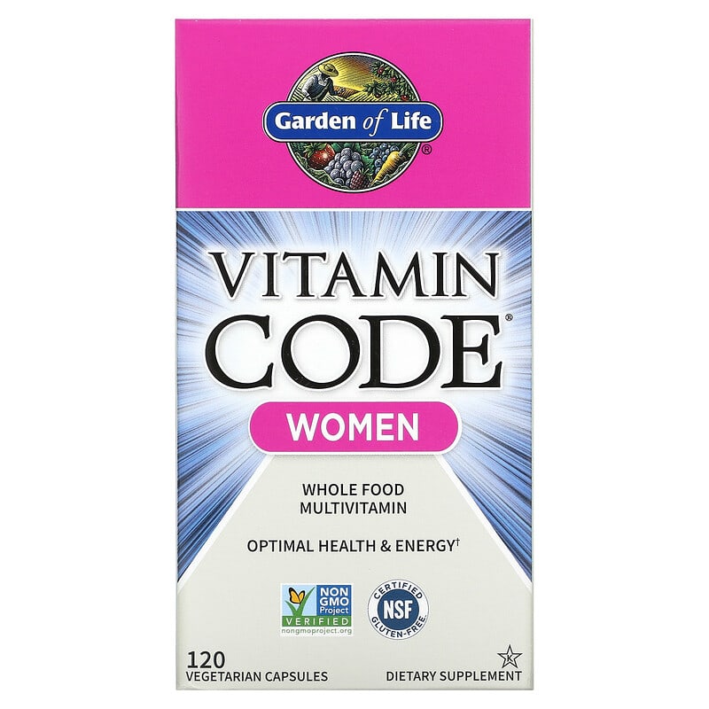 Garden of Life Vitamin Code Whole Food Multivitamin for Women 120 Vegetarian Capsules 658010113663