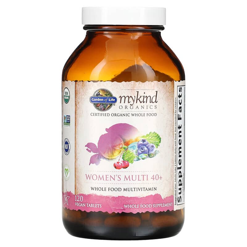 Garden of Life, Women's Multi 40+, Whole Food Multivitamin, 120 Vegan Tablets 658010117784