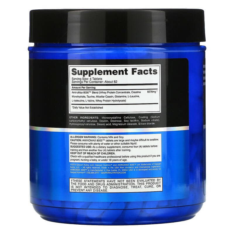 Gaspari Nutrition, AminoMax 8000, 325 Tablets 646511007000