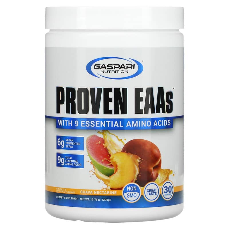 Gaspari Nutrition Proven EAAs with 9 Essential Amino Acids Guava Nectarine 13.75 oz (390 g) 646511026582