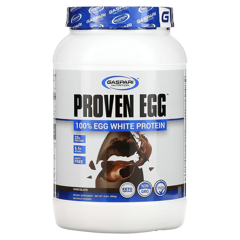 Gaspari Nutrition Proven Egg 100% Egg White Protein Chocolate 2 lbs (900 g) 646511026810