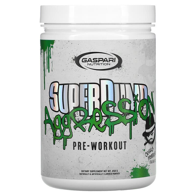 Gaspari Nutrition SuperPump Aggression Pre-Workout Jersey Mobster Italian Ice 450 g 646511030657