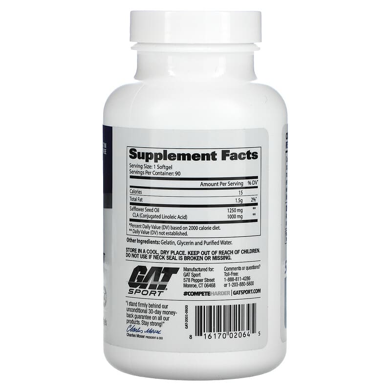 GAT, CLA 1250, 90 Softgels 816170020645