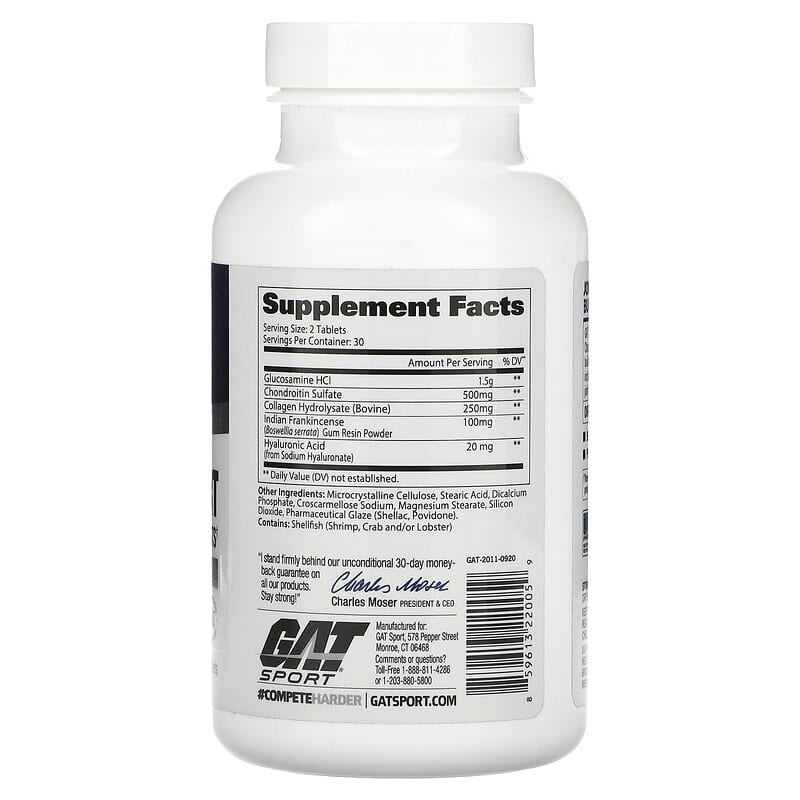 GAT, Joint Support, Essentials , 60 Tablets 859613220059