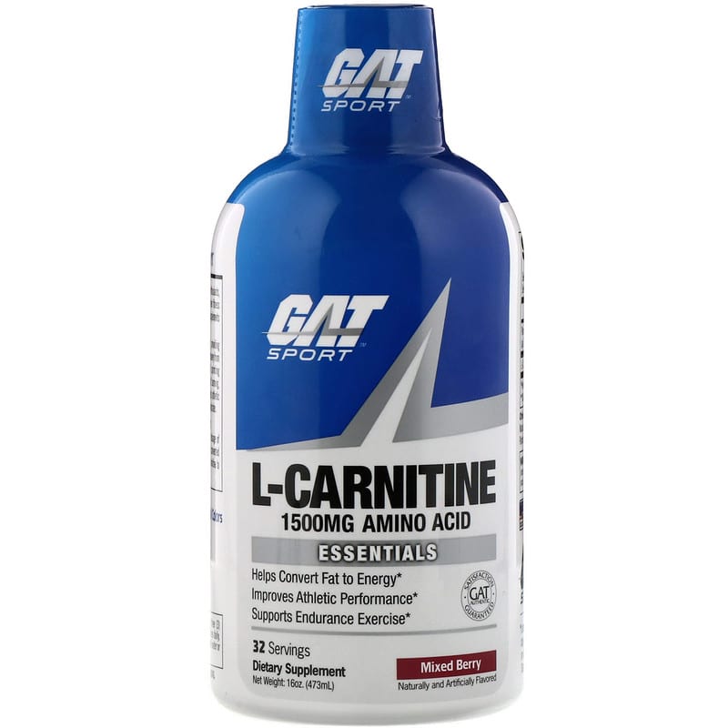 GAT L-Carnitine Amino Acid Mixed Berry 1,500 mg 16 oz (473 ml) 816170022762