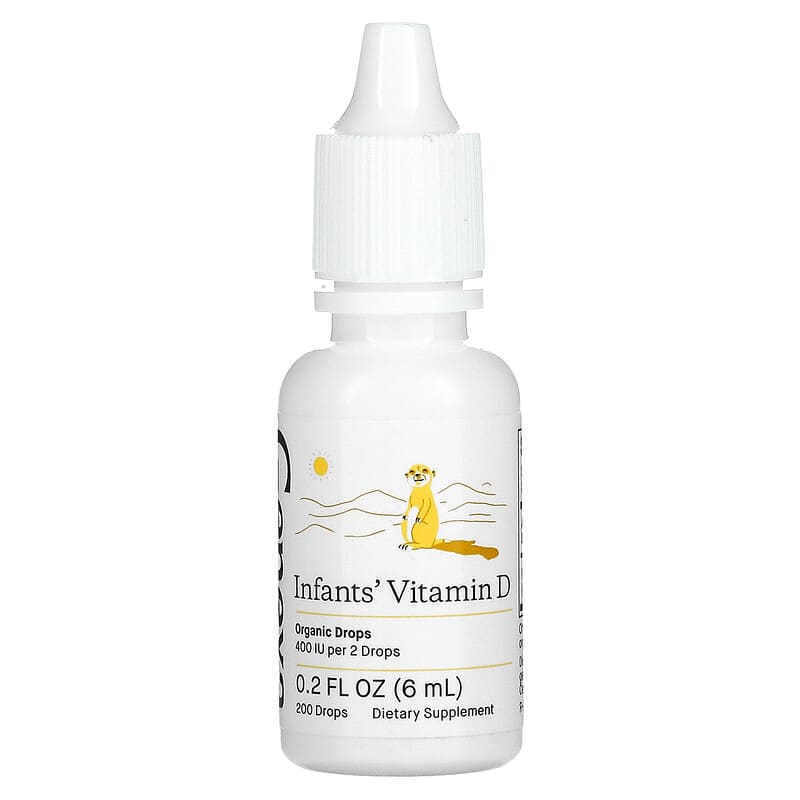 Genexa LLC, Infants´ Vitamin D, Newborn+, Organic Vanilla, 200 IU, 200 Drops, 0.2 fl oz (6 ml) 857630006601