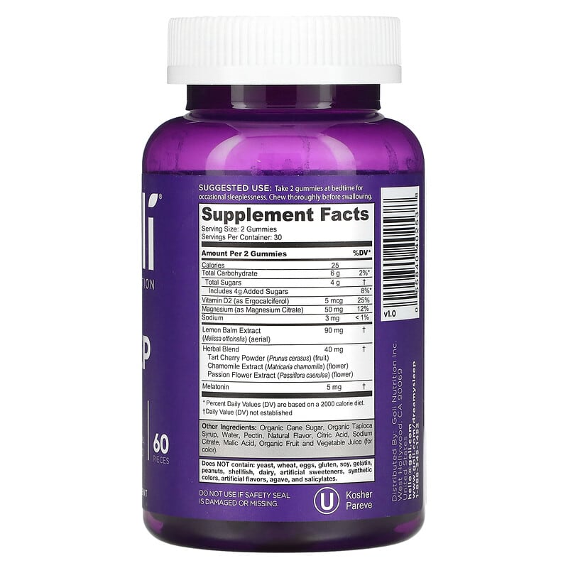 Goli Nutrition, Dreamy Sleep Gummies, 60 Pieces 55840402538