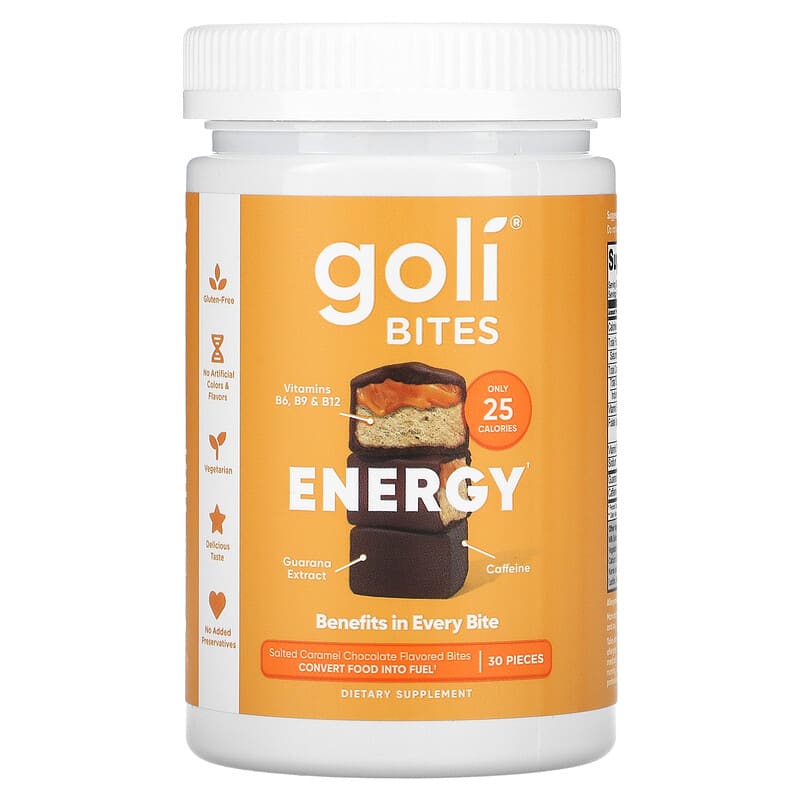 Goli Nutrition Energy Bites Salted Caramel Chocolate 30 Pieces 55840400534