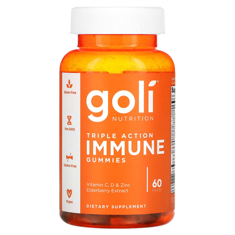 Goli Nutrition Triple Action Immune Gummies 60 Pieces 55840402569