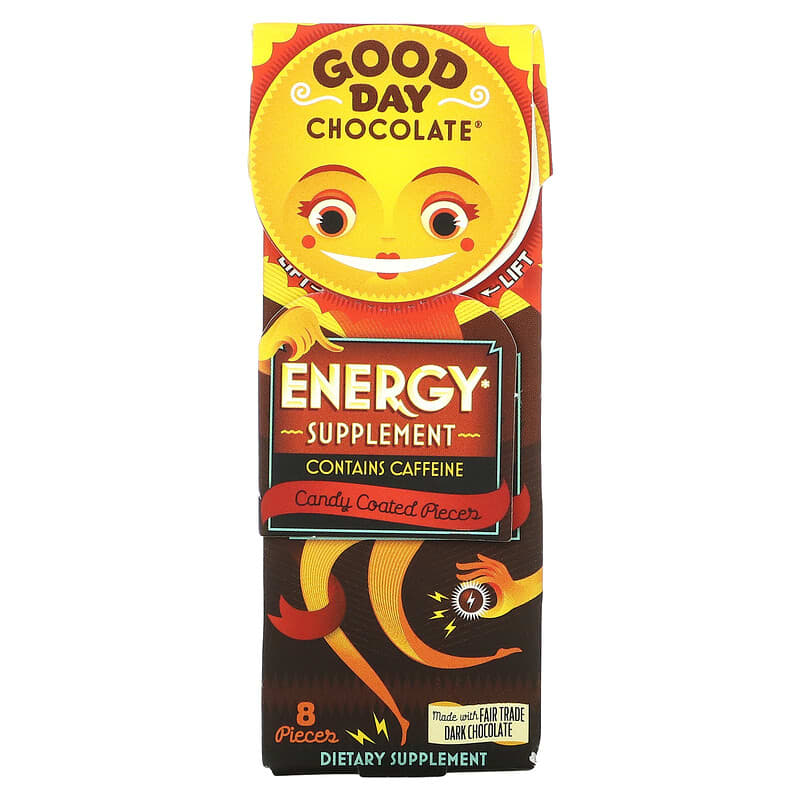 Good Day Chocolate Energy Supplement 8 Candy Coated Pieces 858982004000