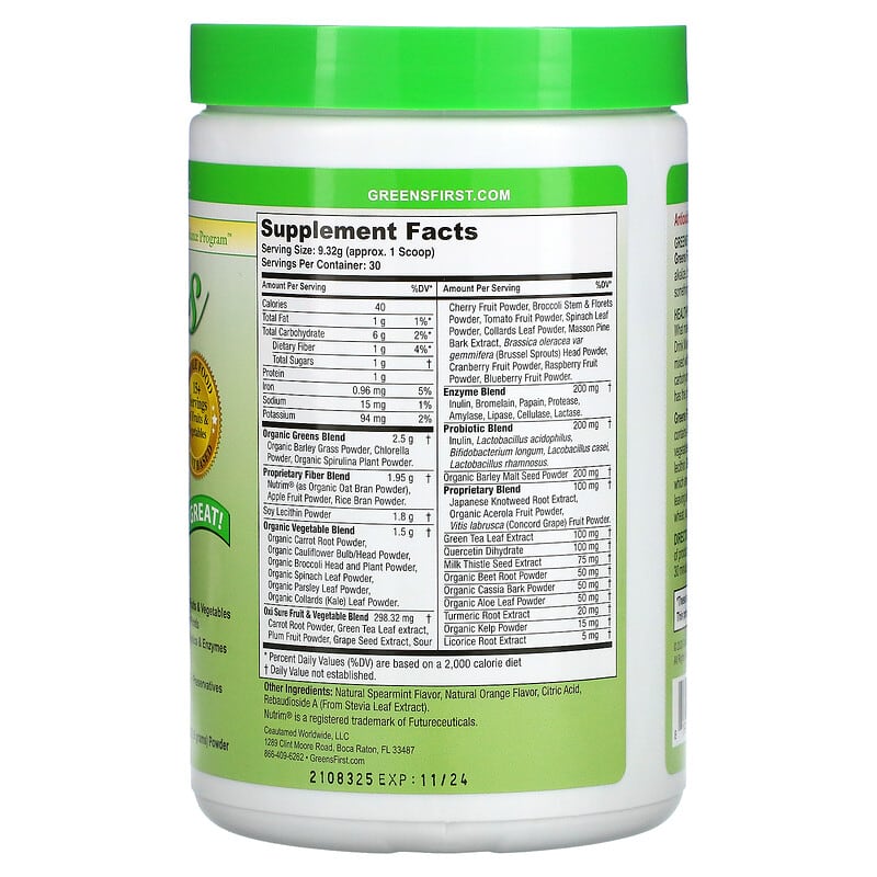 Greens First, Greens First, Original, 9.86 oz (279.6 g) 819354001003