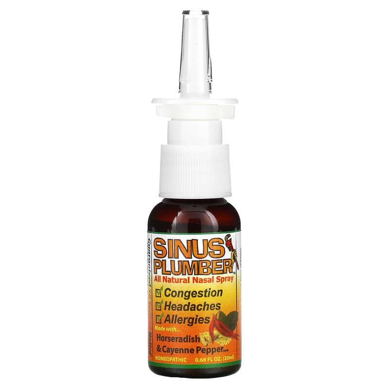 Greensations, Sinus Plumber, All Natural Nasal Spray, 0.68 fl oz (20 ml) 899312003010