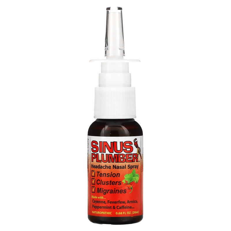 Greensations, Sinus Plumber, Headache Nasal Spray, 0.68 fl oz (20 ml) 899312002440