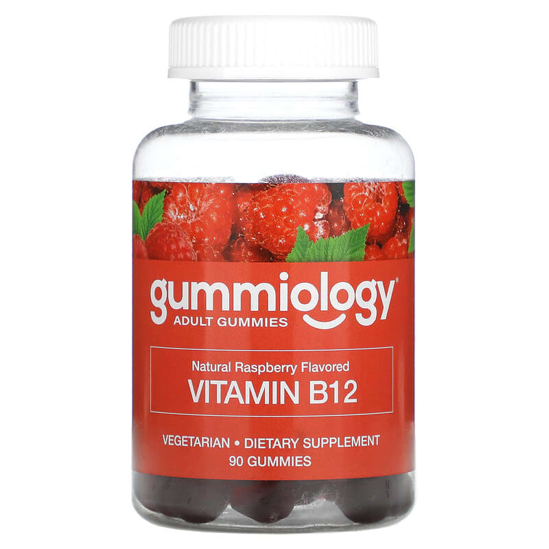 Gummiology Vitamin B12 Gummies Raspberry  90 Gummies 898220018369