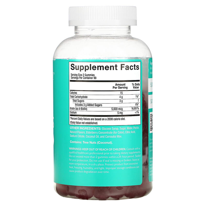 GummYum!, Biotin Gummies, Strawberry, 2,500 mcg, 180 Gummies 810012470841