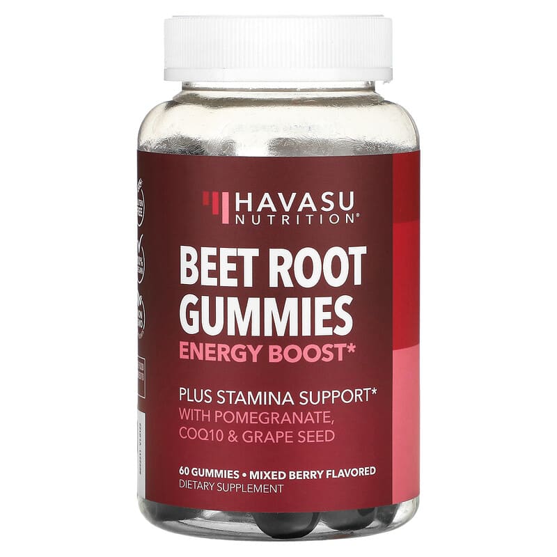 Havasu Nutrition Beet Root Gummies Mixed Berry 60 Gummies 850008464645