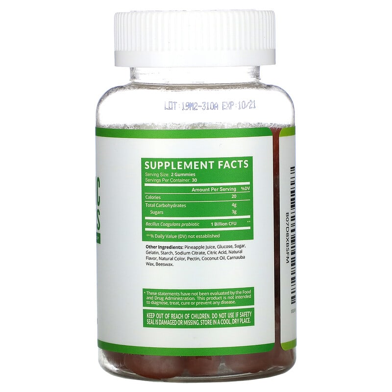 Havasu Nutrition, Premium Probiotic Gummies, Natural Fruit , 60 Gummies 850008464201