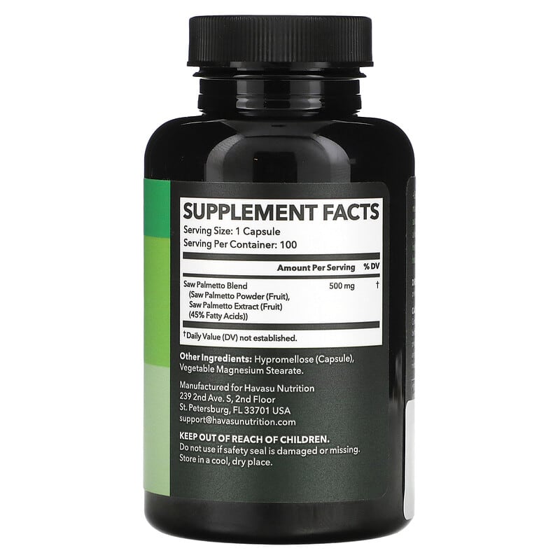 Havasu Nutrition, Saw Palmetto, 100 Capsules 850008464133