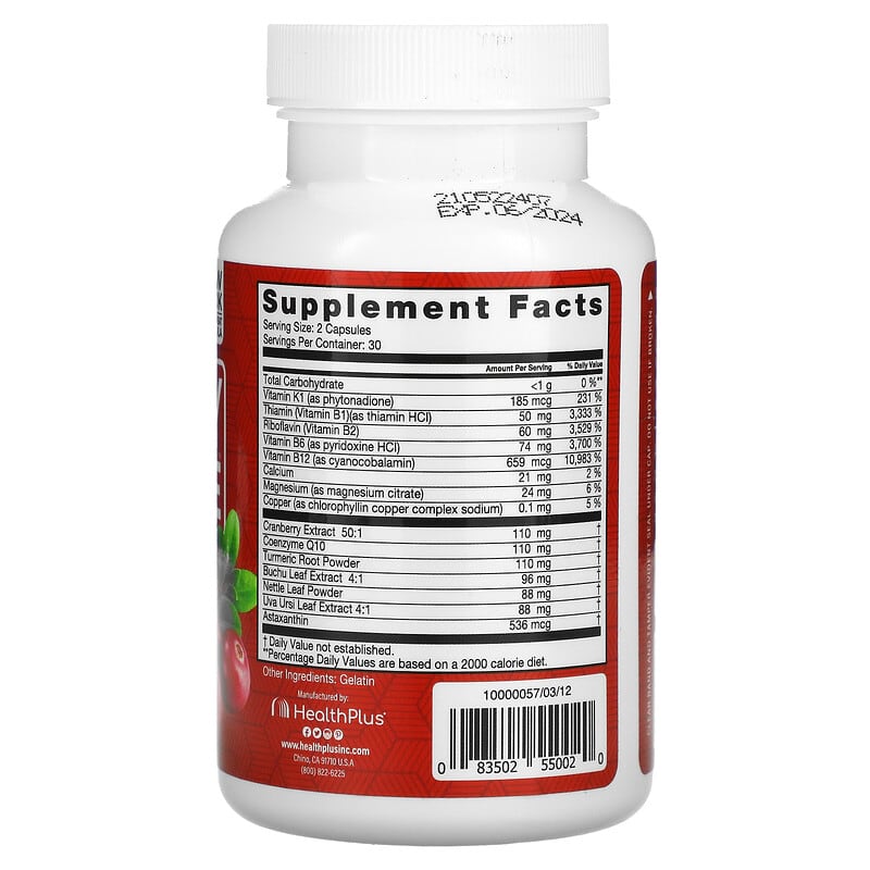 Health Plus Inc., Kidney Cleanse, 60 Capsules 83502550020