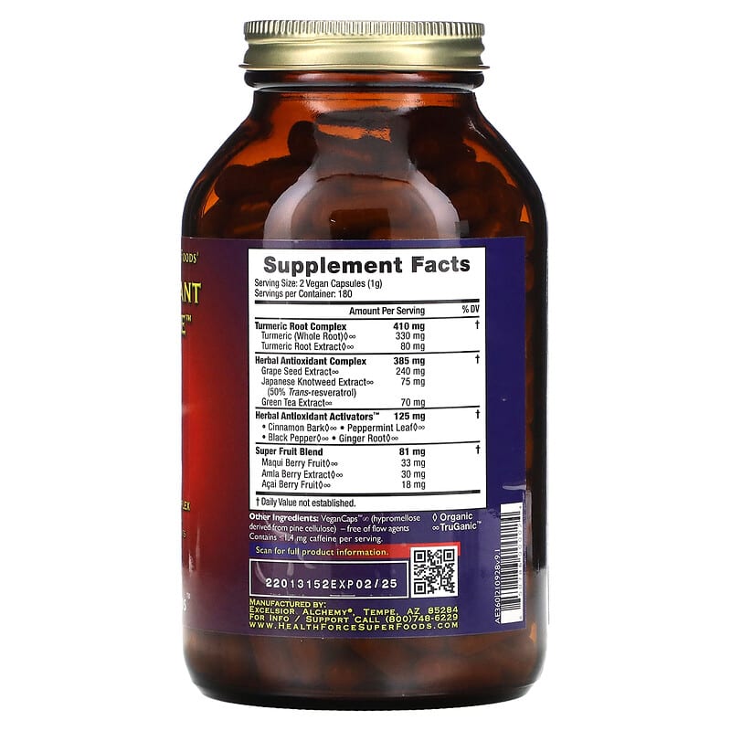 HealthForce Superfoods, Antioxidant Extreme, Version 9.1, 360 VeganCaps 650786000024