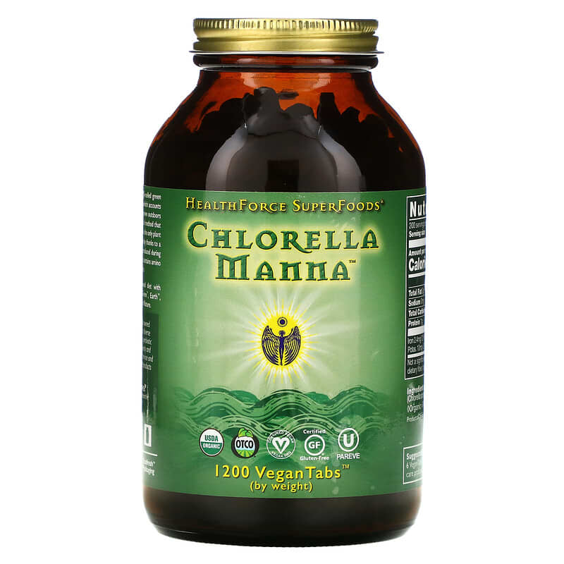HealthForce Superfoods Chlorella Manna 1200 VeganTabs 650786000659