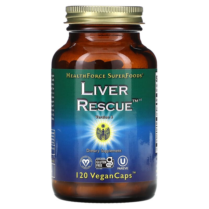 HealthForce Superfoods Liver Rescue Version 6 120 Vegan Caps 650786000475