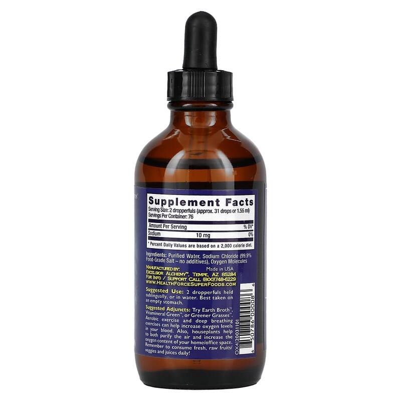 HealthForce Superfoods, Oxygen Extreme, 4 fl oz (118.2 ml) 650786000086