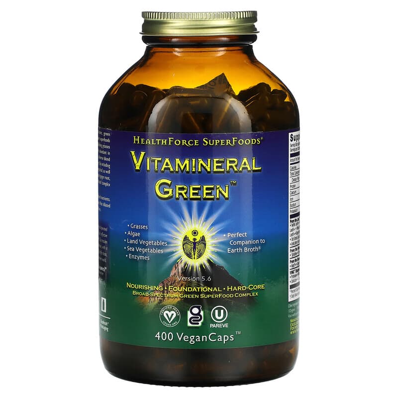 HealthForce Superfoods Vitamineral Green Version 5.6 400 VeganCaps 650786000567