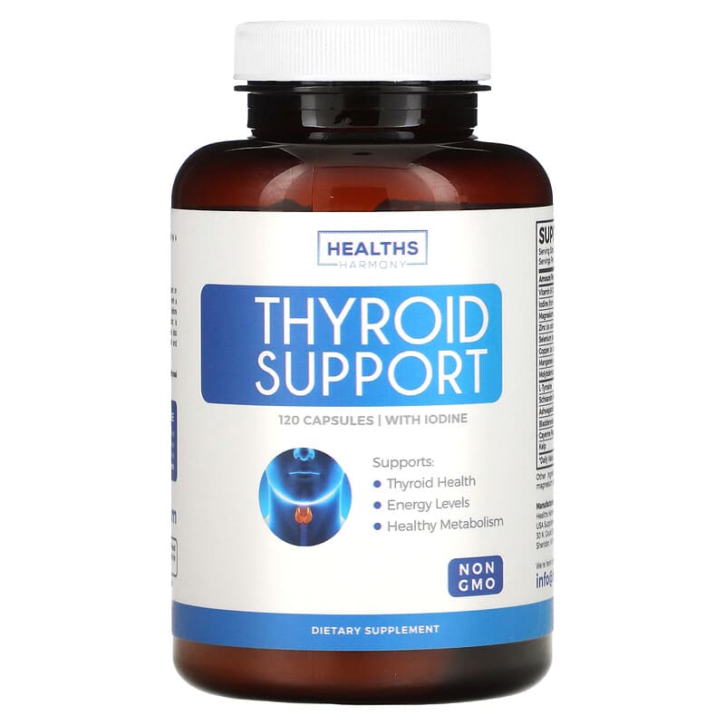 Healths Harmony Thyroid Support 120 Capsules 636790640586