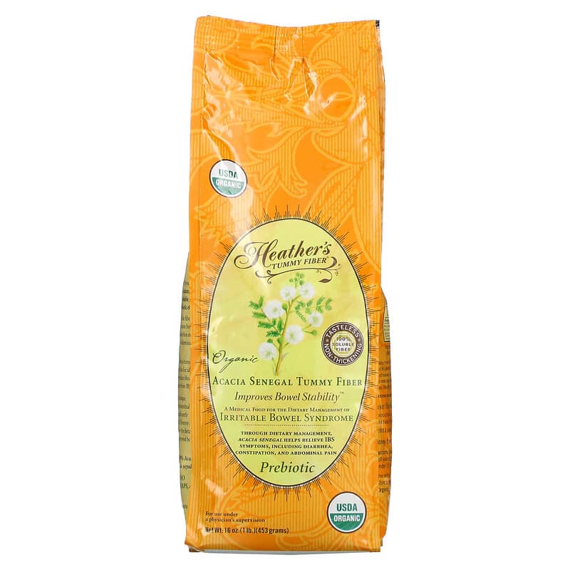 Heather's Tummy Care Organic Acacia Senegal Tummy Fiber 16 oz (453 g) 180616000004