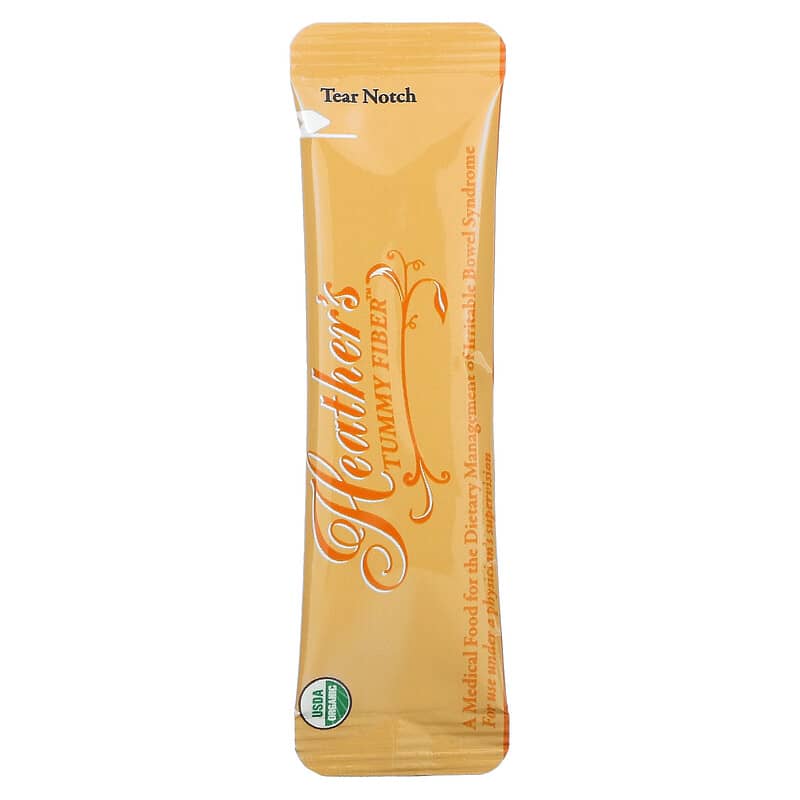 Heather's Tummy Care, Organic Acacia Senegal Tummy Fiber, 25 Stick Packs, 2.5 g Each 180616000165