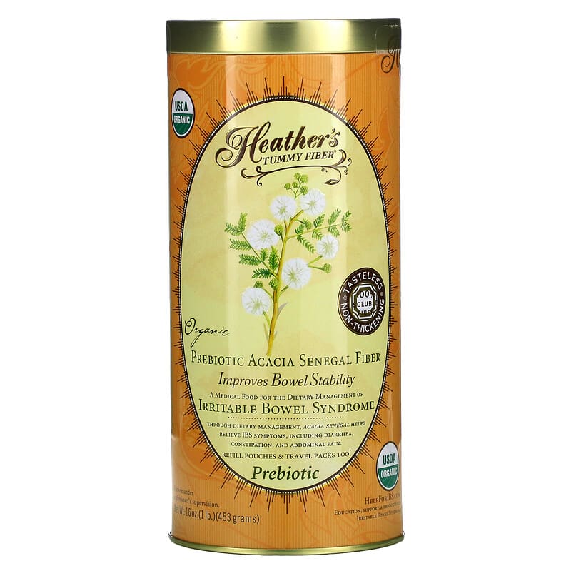 Heather's Tummy Care Tummy Fiber Organic Acacia Senegal Fiber 16 oz (453 g) 180616000042