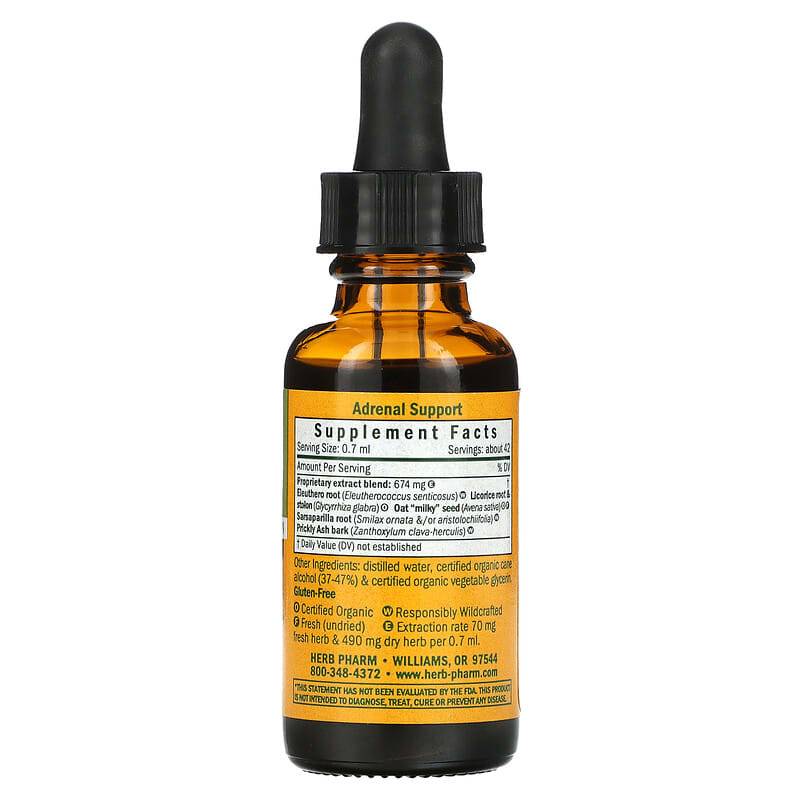 Herb Pharm, Adrenal Support, 1 fl oz (30 ml) 90900000156