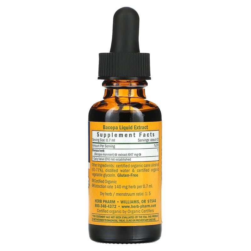 Herb Pharm, Bacopa, 1 fl oz (30 ml) 90700004385